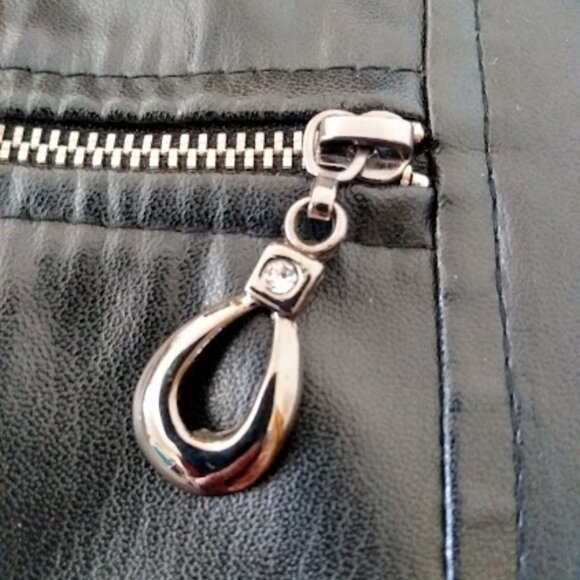 Black Faux Leather Jacket - Picture 5 of 16